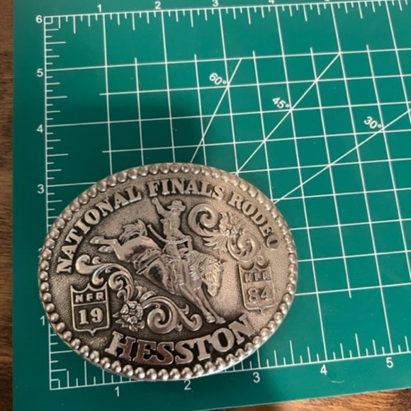 National Finals Rodeo NFR 1984 Hesston Commemorative Belt Buckle Second Edition - Picture 5 of 5